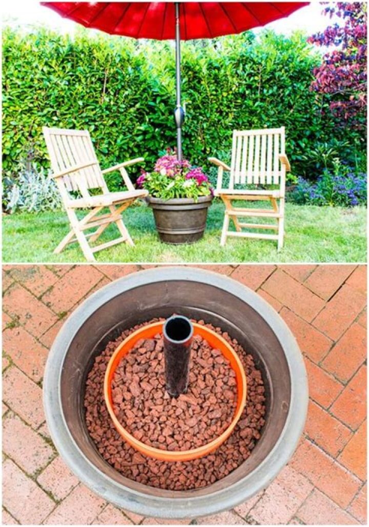 diy umbrella stand