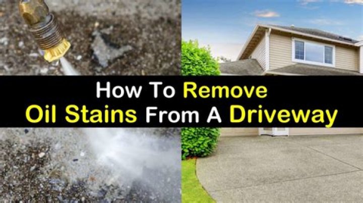 remove oil from driveway