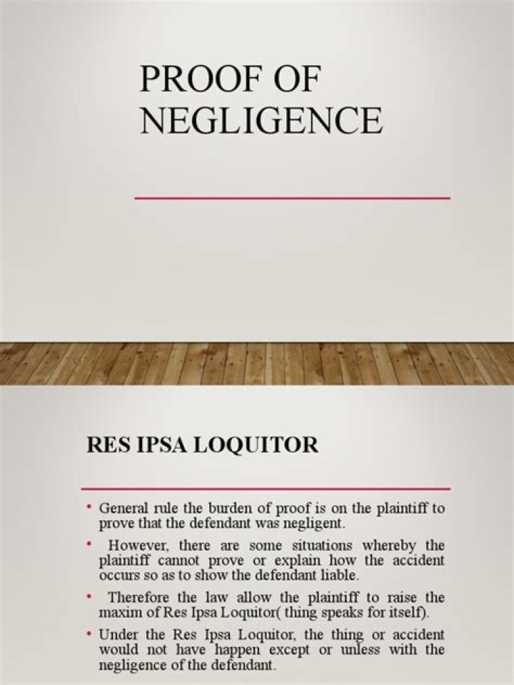Res Ipsa Loquitor - How To Discuss