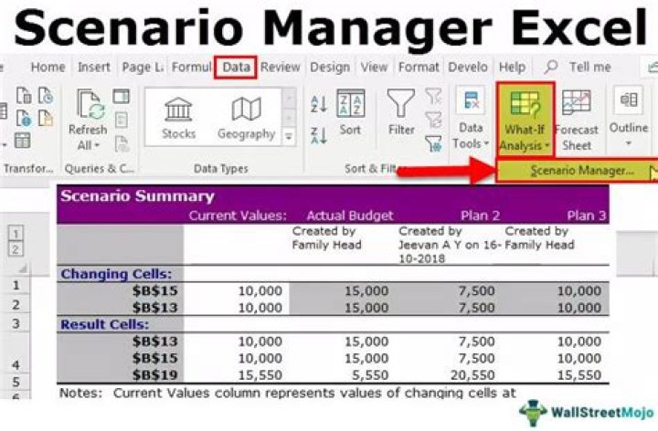 scenario manager excel